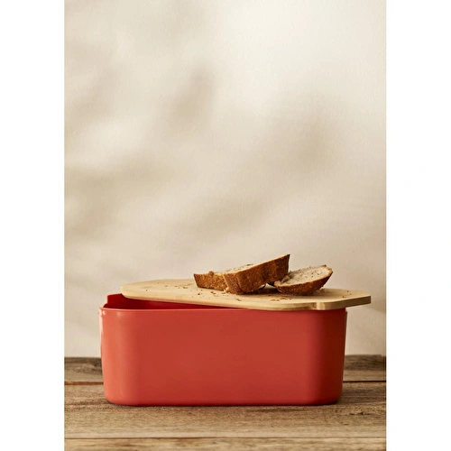 Bella Maison Breed 2in1 Kesme Tahtalı Ekmek Kutusu Somon (33x18,5x12 Cm) Somon