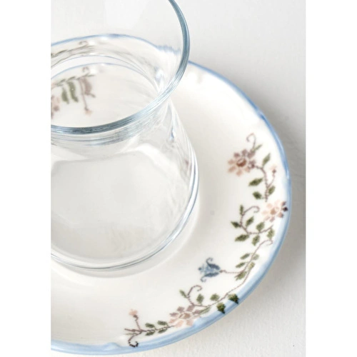 Bella Maison Vintage Porselen 52 Parça 12 Kişilik Kahvaltı Takımı Mavi