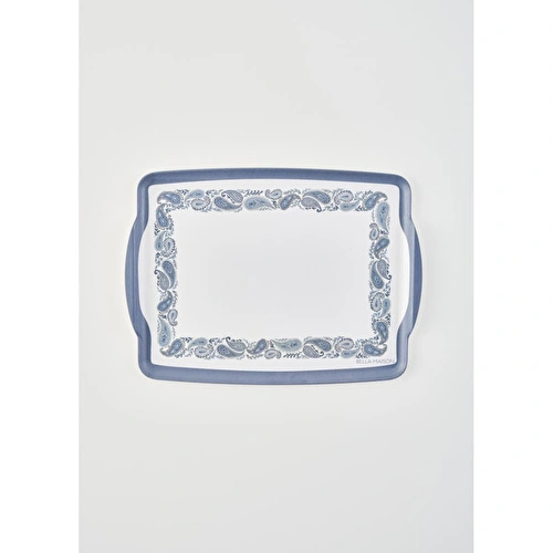 Bella Maison Paisley Melamin Tepsi Mavi (42x31 Cm) Mavi