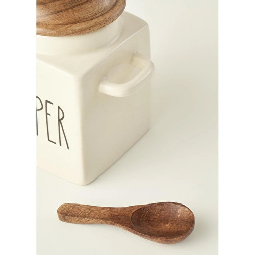 Bella Maison Pepper Seramik Kavanoz Krem (330 Ml) Krem