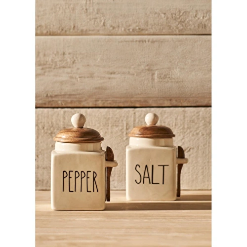 Bella Maison Pepper Seramik Kavanoz Krem (330 Ml) Krem