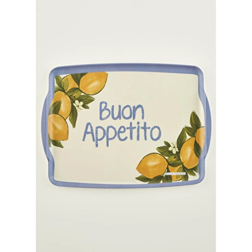 Bella Maison Lemoncello Melamin Tepsi (42x31 Cm) Çok Renkli