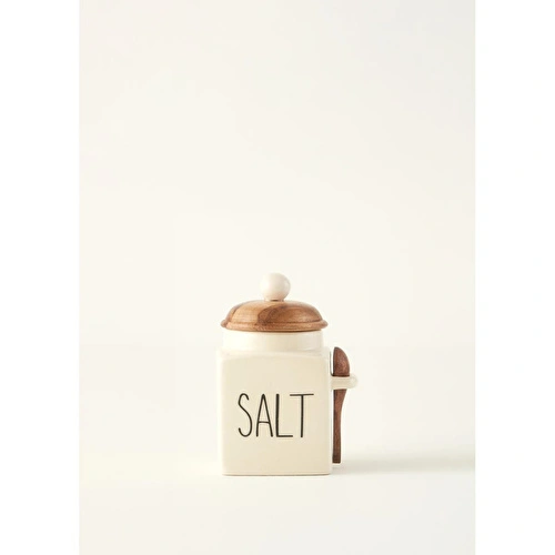Bella Maison Salt Seramik Kavanoz Krem (330 Ml) Krem