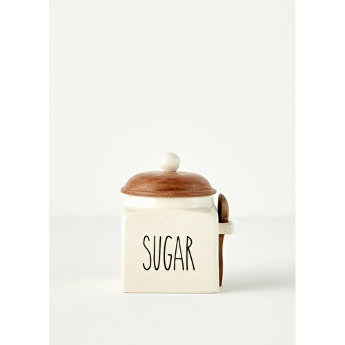 Bella Maison Sucre Seramik Kavanoz Krem (800 Ml) Krem