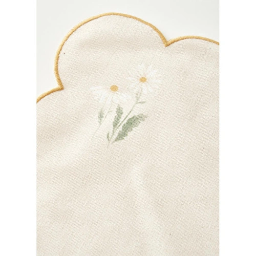 Bella Maison Daisy Baskılı Scallop Kenar Amerikan Servis Bej (35x45 Cm) Bej