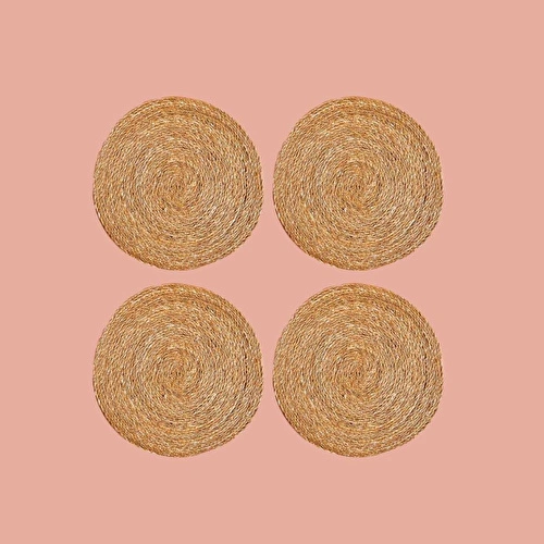 Bella Maison Rafe Amerikan Servis 4'lü Naturel (35 Cm)