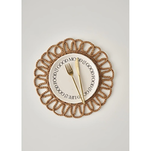 Bella Maison Rosy Örgü Amerikan Servis Kahverengi (35 Cm) Kahverengi