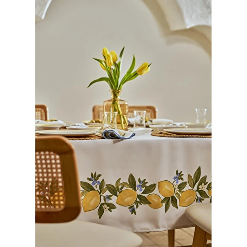 Bella Maison Lemoncello Pamuklu Masa Örtüsü Sarı (150x250 Cm) Sarı