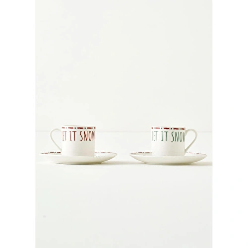 Bella Maison Jolly Porselen 2'li Kahve Fincanı Seti (70 Cc) Çok Renkli