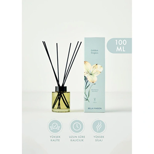 Bella Maison Golden Tropics Çubuklu Oda Kokusu Yeşil (100 Ml) Yeşil
