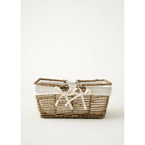 Bella Maison Arden Bezli Sepet Naturel (31x22x13 Cm) Naturel
