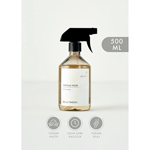 Bella Maison Vanilla Noir Oda Spreyi Siyah (500 Ml) Siyah