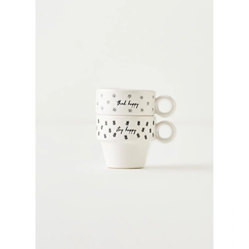 Bella Maison Simple Seramik Espresso 2'li Kahve Fincanı Seti (105 Cc) Çok Renkli