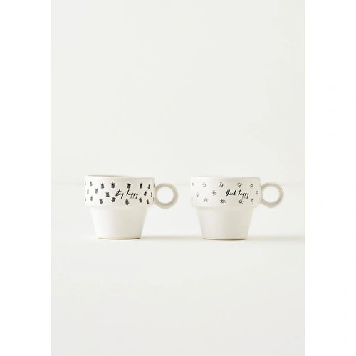 Bella Maison Simple Seramik Espresso 2'li Kahve Fincanı Seti (105 Cc) Çok Renkli