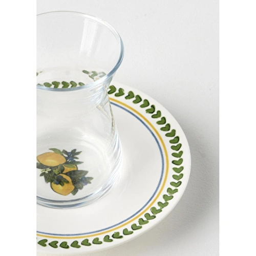 Bella Maison Lemoncello Porselen 6'lı Çay Bardağı Seti (170 Cc) Çok Renkli
