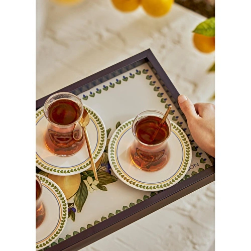 Bella Maison Lemoncello Porselen 6'lı Çay Bardağı Seti (170 Cc) Çok Renkli