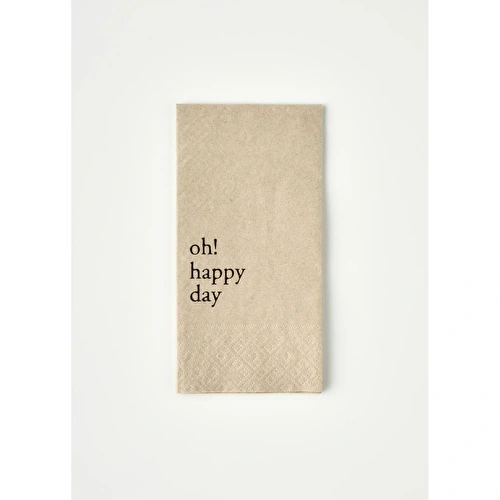 Bella Maison Oh Happy Day 100'lü Kağıt Peçete Kahverengi (33x33 Cm)