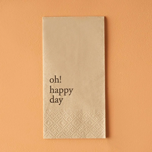 Bella Maison Oh Happy Day 100'lü Kağıt Peçete Kahverengi (33x33 Cm)