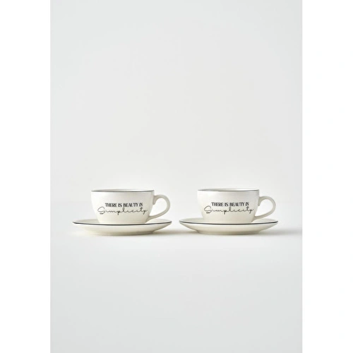 Bella Maison Simplicity 2'li Porselen Çay Fincanı Seti Siyah (270 Cc) Siyah