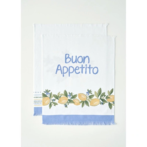 Bella Maison Lemoncello Pamuklu 2 'li Kurulama Bezi Sarı (40x50 Cm) Sarı