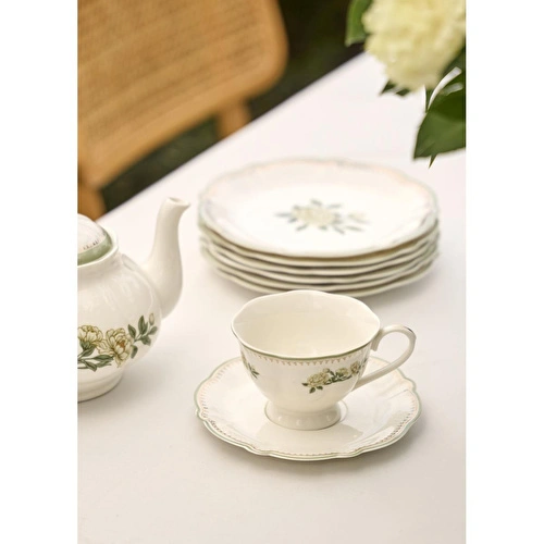 Bella Maison Rebecca New Bone 2'li Çay Fincanı Seti (220 Cc) Çok Renkli