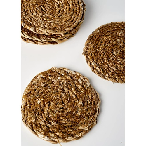 Bella Maison Rafe 6'lı Bardak Altlığı Naturel (10 Cm) Naturel