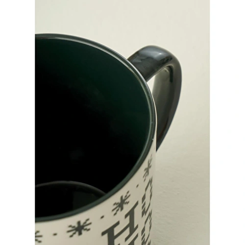 Bella Maison Hohoho Yılbaşı Stoneware Kupa Yeşil (470 Cc) Yeşil
