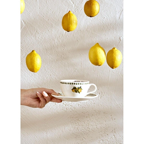 Bella Maison Lemoncello Porselen 2'li Çay Fincanı Seti (270 Cc) Çok Renkli