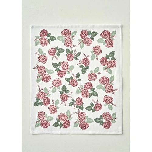 Bella Maison Rose Pamuklu Baskılı Kurulama Bezi 2'li Krem (40x50 Cm) Krem
