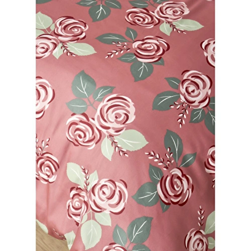 Bella Maison %100 Pamuk Saten Rose Çift Kişilik Nevresim Seti Mürdüm (200x220 Cm) Mürdüm