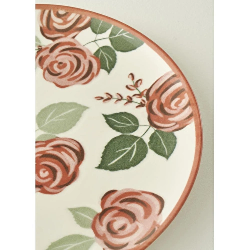 Bella Maison Rose Porselen Servis Tabağı (26 Cm) Çok Renkli