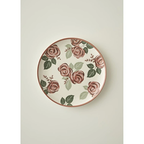 Bella Maison Rose Porselen Servis Tabağı (26 Cm) Çok Renkli