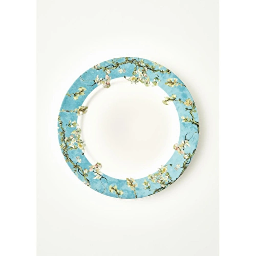 Bella Maison Van Gogh Almond Blossom Porselen Servis Tabağı Turkuaz (27 Cm) Mavi
