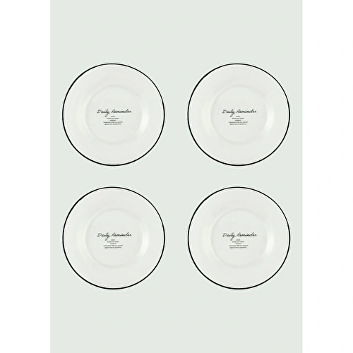 Bella Maison Daily Reminder Servis Tabağı 4'lü Siyah (26 Cm)