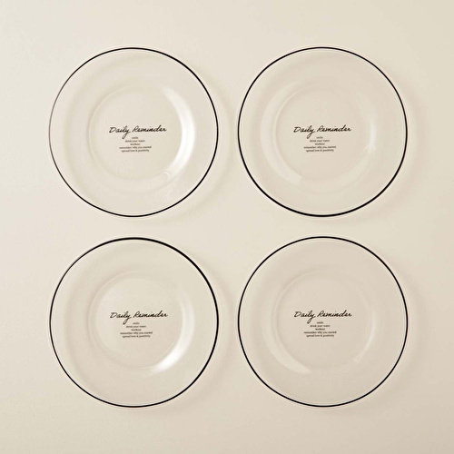 Bella Maison Daily Reminder Servis Tabağı 4'lü Siyah (26 Cm)