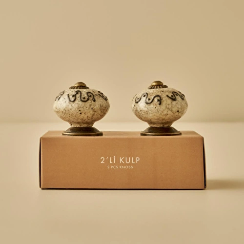 Bella Maison İzzy Kulp 4'lü Krem (6,5x4x4 Cm)
