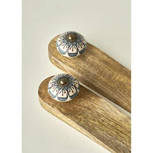 Bella Maison Eriella 2'li Kapı Stoperi Mavi (16x4,5x5 Cm)