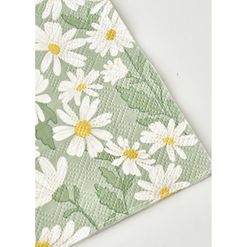 Bella Maison Daisy 40'lı Kağıt Peçete Yeşil (33x33 Cm)