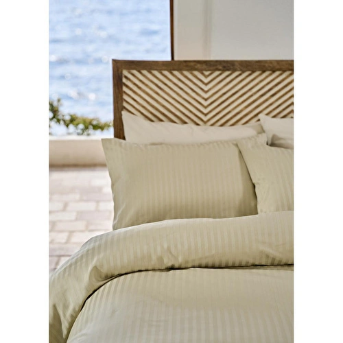 Bella Maison Premium Tencel Çift Kişilik Saten Nevresim Seti Bej (200x220 Cm) Bej