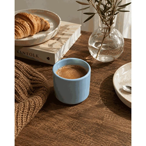 Beige & Stone Mavi Seramik Kupa 175 Ml Minimal Kahve Kupası Çay Fincanı Espresso Ve Türk Kahvesi Bardağı