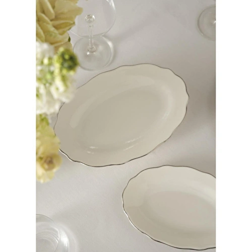 Bella Maison Victoria Porselen Sunum Tabağı Silver (20 Cm) Silver