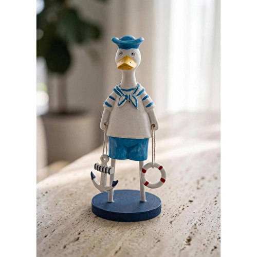 The Mia Marin Coastal Denizci Ördek Şapkalı Obje 17 Cm