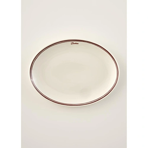 Bella Maison Bonheur Porselen Sunum Tabağı Bordo (36 Cm) Bordo