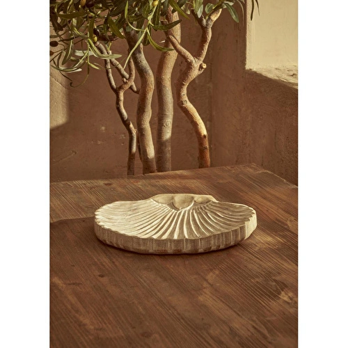 Bella Maison Oyster Mango Ağacı Dekoratif Tabak Naturel (30x2,5x20 Cm) Naturel