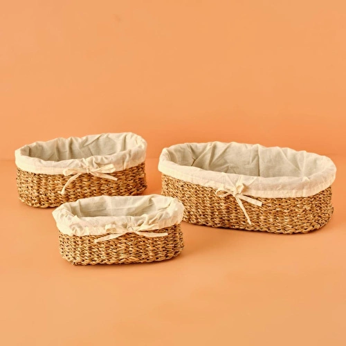Bella Maison Diana Bezli Hasır Sepet Naturel (27x15 Cm) Naturel