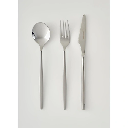 Bella Maison Toscana 18 Parça Tatlı Çatal Kaşık Bıçak Seti Silver Silver