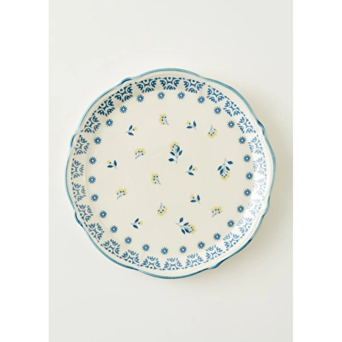 Bella Maison Mabel Stoneware Sunum Tabağı Mavi (32 Cm) Mavi