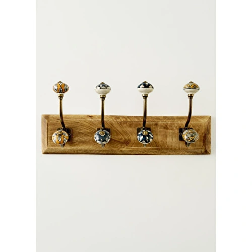 Bella Maison Burros Mango Ağacı Duvar Askılığı Naturel (44x19x11 Cm) Naturel
