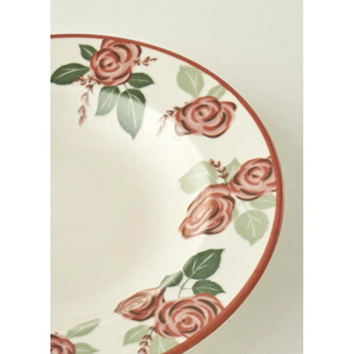 Bella Maison Rose Porselen 6'lı Çukur Tabak (23 Cm)