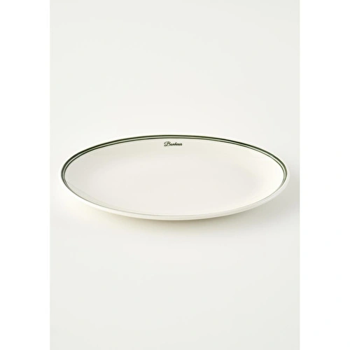 Bella Maison Bonheur Porselen Sunum Tabağı Yeşil (36 Cm) Yeşil